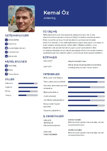 Arkeolog Cv Örnekleri cv indir